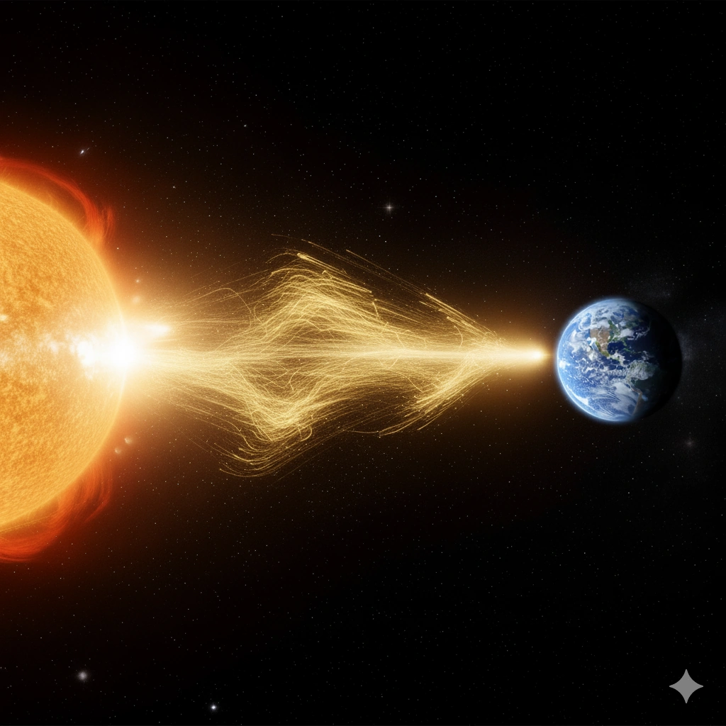 Énergie solaire vers la Terre