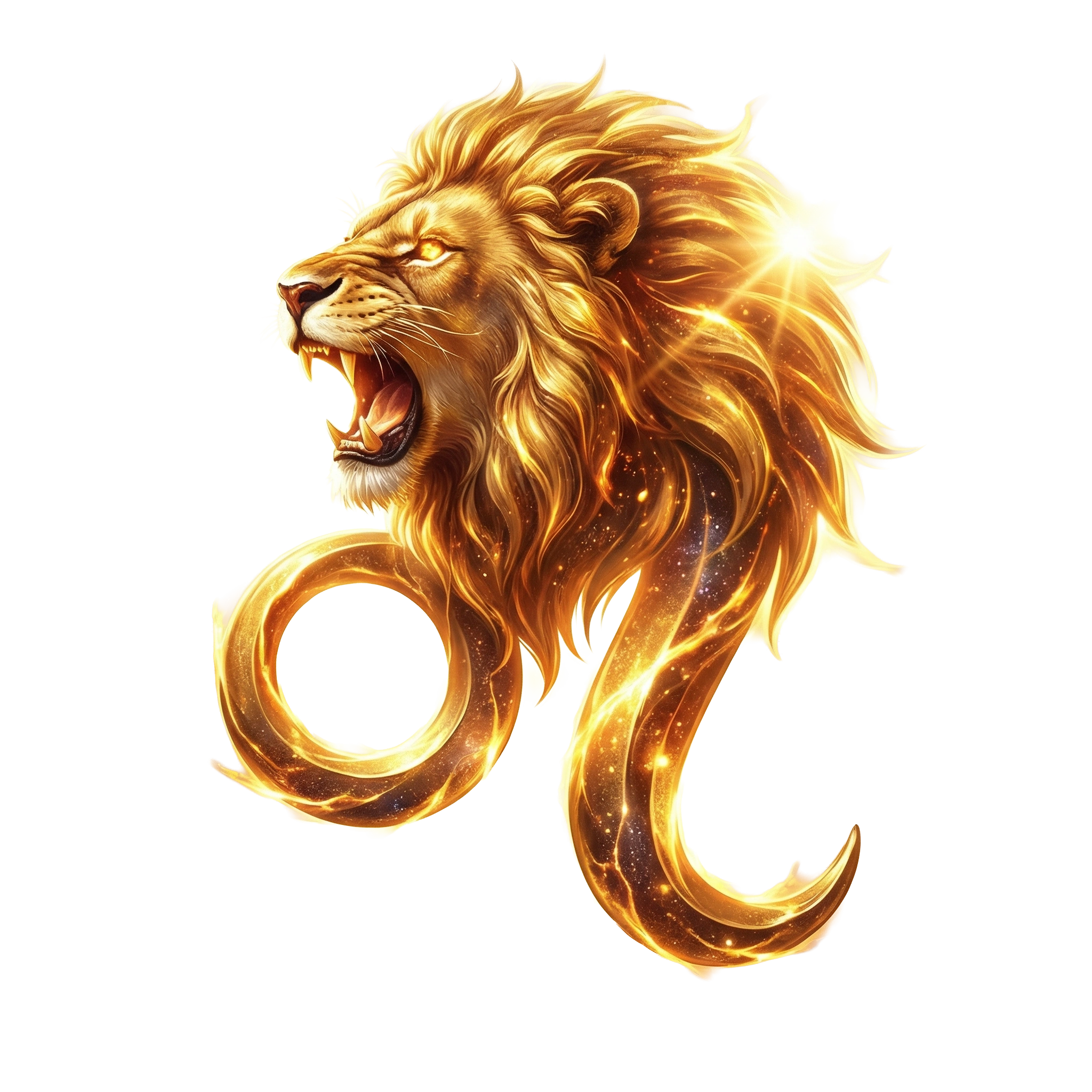 Signe de feu fixe représentant la créativité Lion