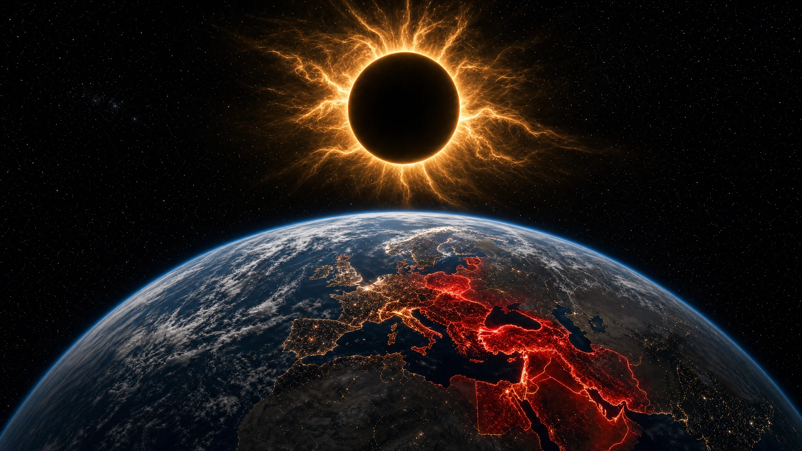 Éclipse solaire et zones de risque mondial